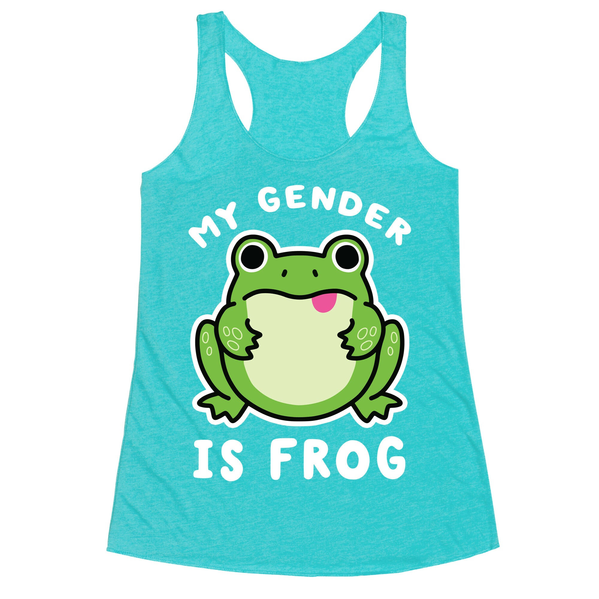My Gender Is Frog Racerback Tank